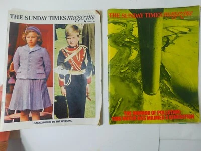 2 1973 British The Sunday Times Magazines  Newspaper Inserts - Image 1 of 4