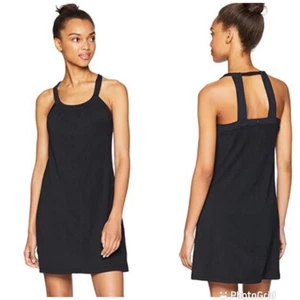 prAna Cantin Jersey Dress Activewear Size Small Black Mini Tank - Picture 1 of 10