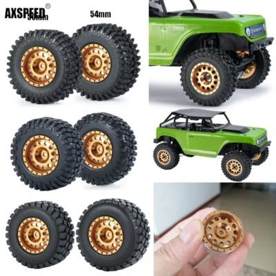 FLYXM 1" Beadlock Wheel Rim Tire fr 1:24 RC Axial SCX24 90081 AXI00001/2/4/5/6 - Image 1 of 4