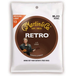 Martin MLJ13 Laurence Juber Retro Monel Acoustic Guitar Strings, Medium/Light - Picture 1 of 1