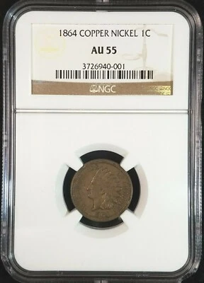 1864 CN Indian Head Cent NGC AU55 3726940-001 Exquisite Coin Rare - Image 1 of 4