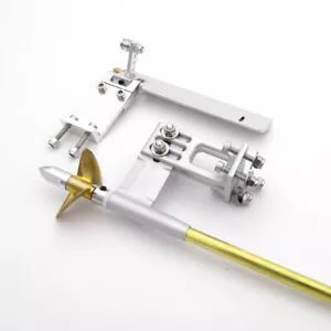 4mm Drive Shaft + Steering Rudder + Copper propeller Kits for RC Boat MONO Yacht - Picture 1 of 12