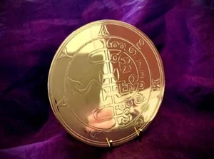 GOETIC DEMONIC SCRYING MIRROR / ALTAR PANTACLE OF ASMODAY - Talisman Occultism - Foto 1 di 3