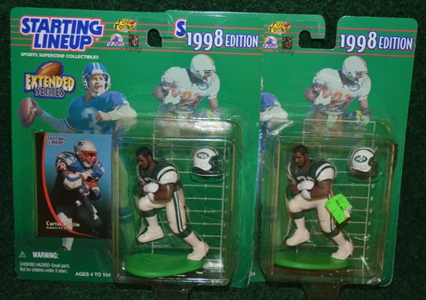 New York Jets TWO Curtis Martin 1998 Extended Starting Lineup Figures Cover