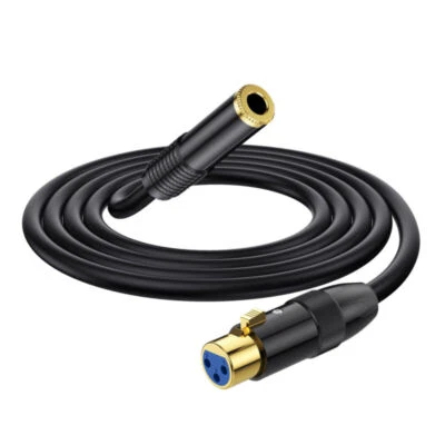 6.35mm Female to XLR Female Mic Audio Extension Cable for Microphone, Mixer 1.8m - Image 1 of 4