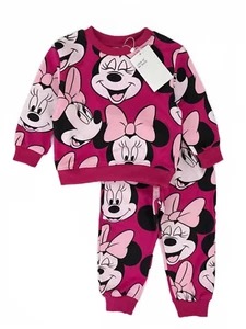 Autumn Girls Set Kids Clothes for Children Minnie Print Sweatshirts+Solid Sports - Picture 1 of 13