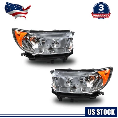 Headlights Headlamps Driver & Passenger Side Pair For 2006-2008 Subaru Forester - Image 1 of 4