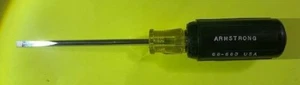 Armstrong 66-563 3/16" x 4" Cushion Grip Round Shank Cabinet Screwdriver USA - Picture 1 of 1