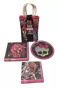 Monster High Party Ware Small Plates Small & Medium Napkins Party Bags - Picture 1 of 6