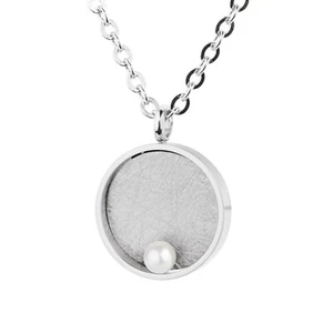 Ernstes Design Anhänger Edelstahl matt/gekratzt/poliert + Süßwasserperle AN1057 - Bild 1 von 2