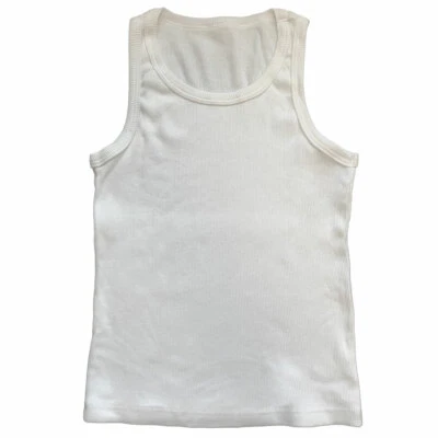 Tanque acanalado Big Kid blanco Foto 1 de 4