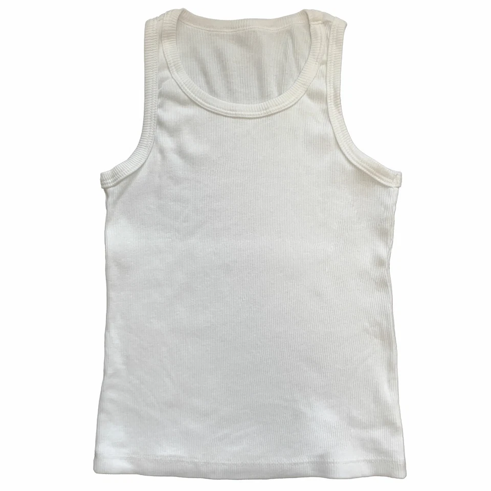 Tanque acanalado Big Kid blanco Foto 1 de 4