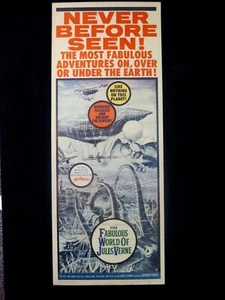 THE FABULOUS WORLD OF JULES VERNE (1958, R1961) rare orig US insert movie poster - Picture 1 of 1