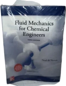 FLUID MECHANICS For Chemical Engineers 3ED Noel Nevers Indian Edition NEW Sealed - Imagen 1 de 8
