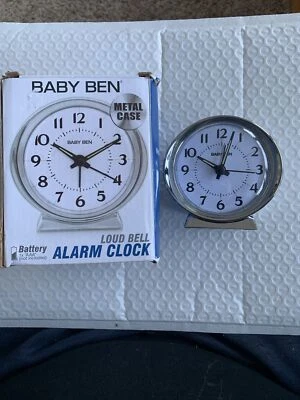 Westclox  3-1/2 in. L Silver  Analog  Alarm Clock  Batteries Required - Image 1 of 4