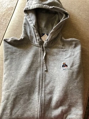 NUEVA SUDADERA CON CAPUCHA/SUDADERA CON CAPUCHA RALPH LAUREN GRIS OSO BALONCESTO CREMALLERA COMPLETA 2XL Foto 1 de 4