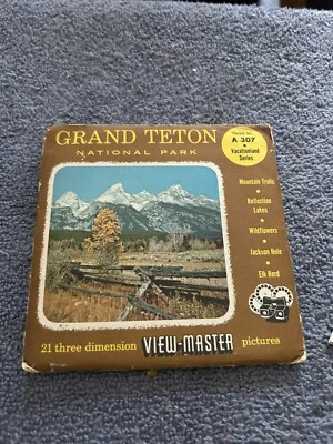 VIEW MASTER 3D REELS:  GRAND TETON-3 REELS--OPENED PACKAGE - Image 1 of 4