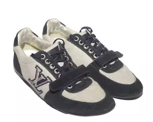 SCARPE DA GINNASTICA LOUIS VUITTON IN TESSUTO NERO ORIGINALI GRIGIE - Foto 1 di 13