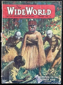 THE WIDE WORLD - January 1958, True Adventure Magazine For Men, Stories/Ads, UK - Picture 1 of 14