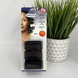 Vtg IGIA Heat & Curl LARGE Microwave Hair Rollers 3 Pack Curlers As Seen On TV - Picture 1 of 3