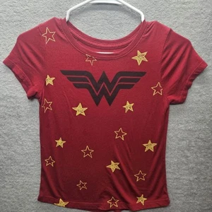 Wonder Woman Mädchen Gr. M 7/8 Logo Print Superhelden Stars DC Comic rot - Bild 1 von 7