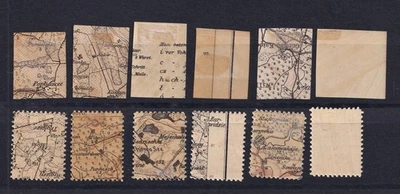 SELOS DA LETÔNIA IMPRESSOS DE MAPA ALEMÃO, LETÔNIA, SELOS DA LETÔNIA, LETÔNIA - Imagem 1 de 2