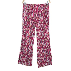 Old Navy Pyjamahose rosa weiß Schneemann Urlaub Kordelzug elastischer Bund - Bild 1 von 8