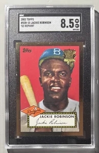 Jackie Robinson 2002 Topps Gold SGC 8.5 Reprint World Series SP #52R-10 HOF - Picture 1 of 3