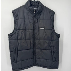 Ecko Unltd Men's Vest Black Puffer Full Zip Pockets Size XL Polyester Filling - Picture 1 of 6