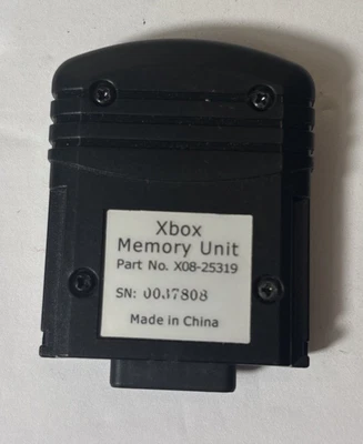 OEM Authentic Microsoft Xbox Memory Unit X08-25319 Black OG Xbox - Image 1 of 2