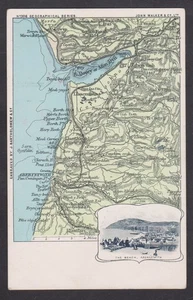 MAPA GEOGRÁFICO POSTAL VINTAGE DEL OESTE Y NOROESTE DE GALES - Imagen 1 de 2