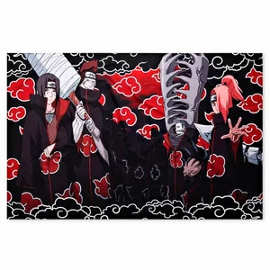Naruto Shippuden 53" X 81" Akatsuki Wall Tapestry, HUGE Akatsuki Tapestry - Picture 1 of 4