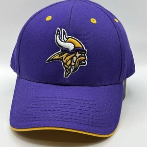 Minnesota Vikings Hat Cap Strapback Purple Yellow Embroidered NFL Football Mens - Picture 1 of 7