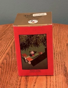 New Old Stock Vintage Enesco Mickey & CO. Plane Crazy Ornament In Original Box - Picture 1 of 4