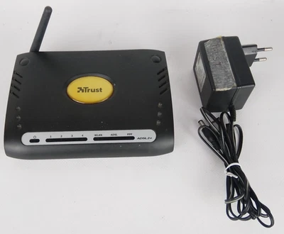 Modem Trust 15422 ADSL Router wireless network adsl2+ 54g broadband 4 porte - Immagine 1 di 2
