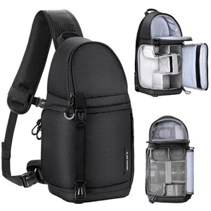 Camera Sling Bag Crossbody Bag Camera Shoulder Backpack DSLR/SLR/Mirrorless P... - Picture 1 of 8