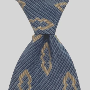 Corbata para hombre EMPORIO ARMANI 100 % seda diseñador ITALIA geométrico azul/beige - Imagen 1 de 3