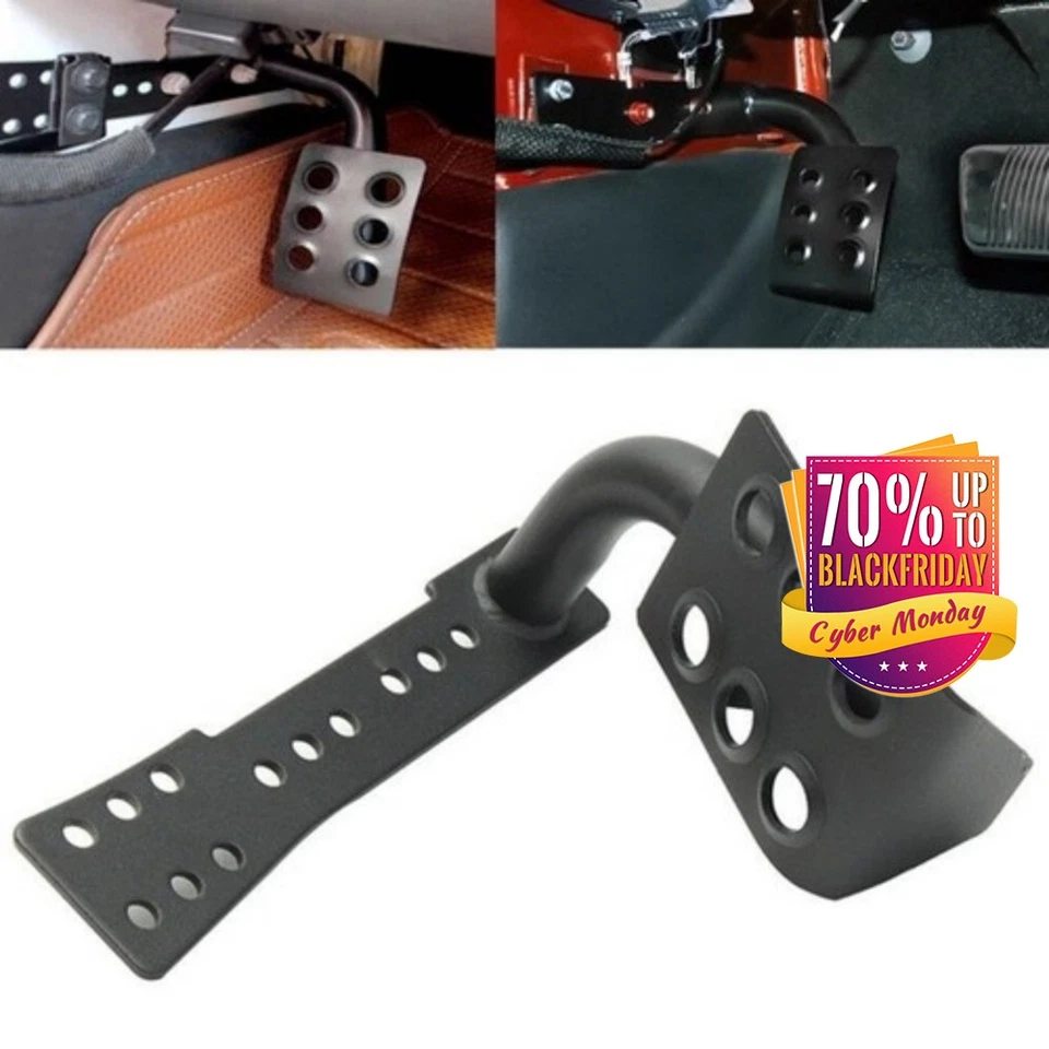 Black Metal Dead Pedal Left Side Foot Rest Kick Panel for 2007-18 Jeep Wrangler Foto 1 de 4