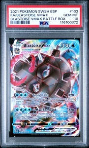 2021 Pokemon Black Star Promo #103 Full Art Blastoise Vmax Battle Box PSA 10 - Picture 1 of 2