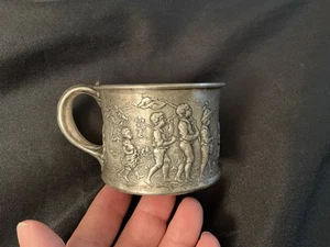 Vtg Gorham Mug A4708 Christening Baby Cup Mug Boy's Expedition Sterling Silver - Picture 1 of 10