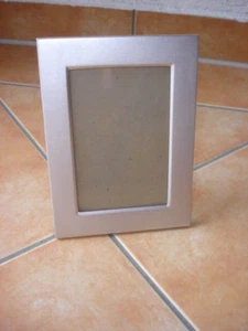 Bilderrahmen gebürstetes silberfarbenes Metall - Format 9x14   Einzelstück - Bild 1 von 4