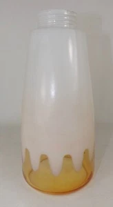 Original Vtg Mid Century Tension Pole Glass Frosted Drip Lamp Shade Atomic Era - Picture 1 of 9