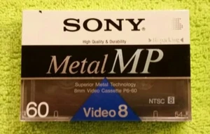 Nastro videocassette di alta qualità Sony Video 8 metallo MP nuovo sigillato 60 min P6-60MP - Foto 1 di 4