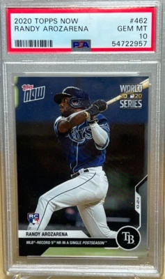 RANDY AROZARENA * PSA 10 * 2020 TOPPS NOW #462 WORLD SERIES ROOKIE CARD RC WBC - Image 1 of 4