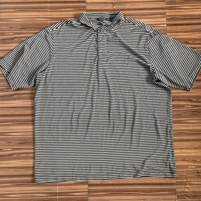 Mens Cutter & Buck Golf Polo Shirt Gray Black Stripes size 3XT - Image 1 of 4