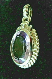 Judith Ripka Sterling Silver Purple Amethyst w Sapphire Pendant Enhancer Gift Bx - Picture 1 of 9