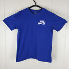 Nike Sb Shirt Mens Medium Blue Graphic Crew Neck Short Sleeve Stretch Pullover