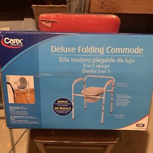 Carex 3-in-1 Folding Bedside Commode 