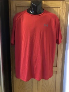 UNDER ARMOUR THE TECH TEE SHORT SLEEVE T-SHIRT RED MEN’S SIZE XL - Picture 1 of 6