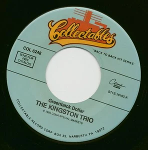 The Kingston Trio - Greenback Dollar - Reverend Mr. Black (7inch, 45rpm) - Si... - Picture 1 of 2